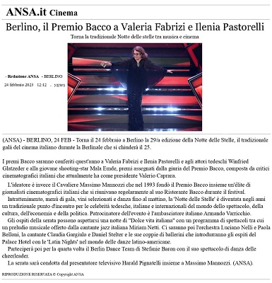 CLICCA PER INGRANDIRE - Articolo di Ansa del 24-02-2023